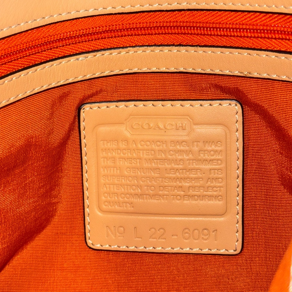 Coach Tan and Brown Signature Shoulder Bag - Picture 4 of 6